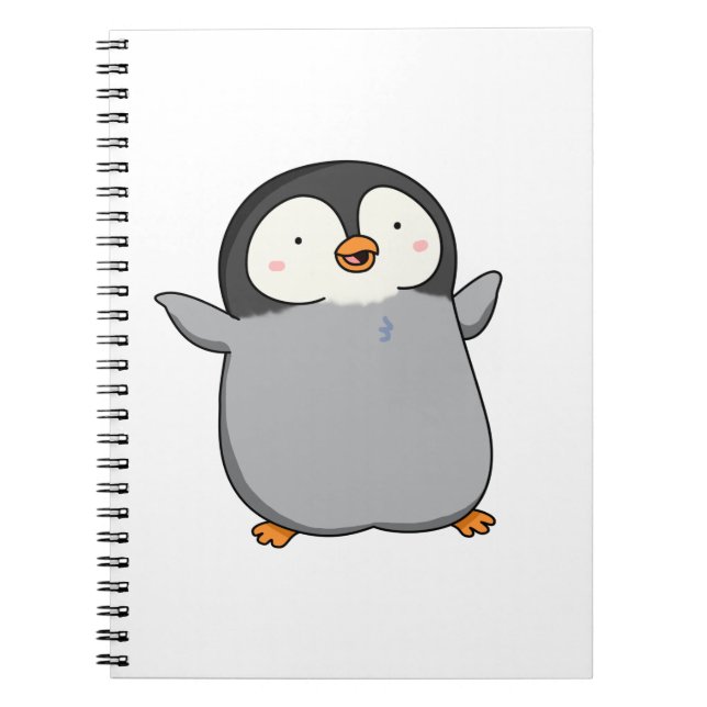 Cute Kawaii Penguin Notebook (Front)