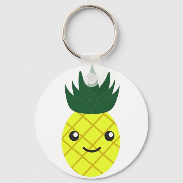 Cute Kawaii Pineapple Keychain (Front)