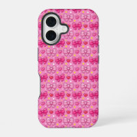 Cute Kawaii Pink Bows Hearts Stars Pattern