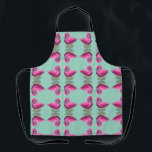 Cute Kawaii Pink Duck & Hearts Nursery Art Apron<br><div class="desc">Quack up a smile with this incredibly cute pink duck design! This unique illustration features a glossy, 3D-style duck with a soft, textured wing, looking lovingly at floating pink hearts. It's an adorable and modern take on a classic childhood favorite. Perfect for decorating a baby girl's nursery, making a sweet...</div>
