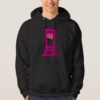 Cute Kawaii Pink Guillotine Men's Black Hoodie