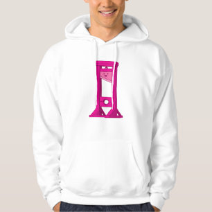Cute Kawaii Pink Guillotine Men's White Hoodie 