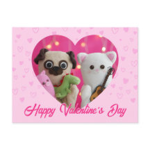 Cute Kawaii Pink Pastel Hearts Valentine’s Day