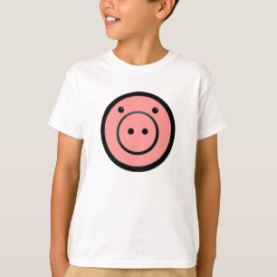 Cute Kawaii Pink Piggy Pig Vector Art T-Shirt