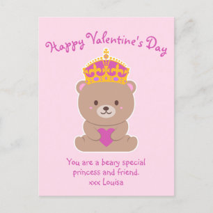 Cute Kawaii Pink Royal Beary Special Princess  Postcard