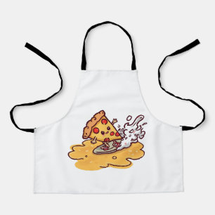 Cute Kawaii Pizza Apron Funny cheesy kitchen apron
