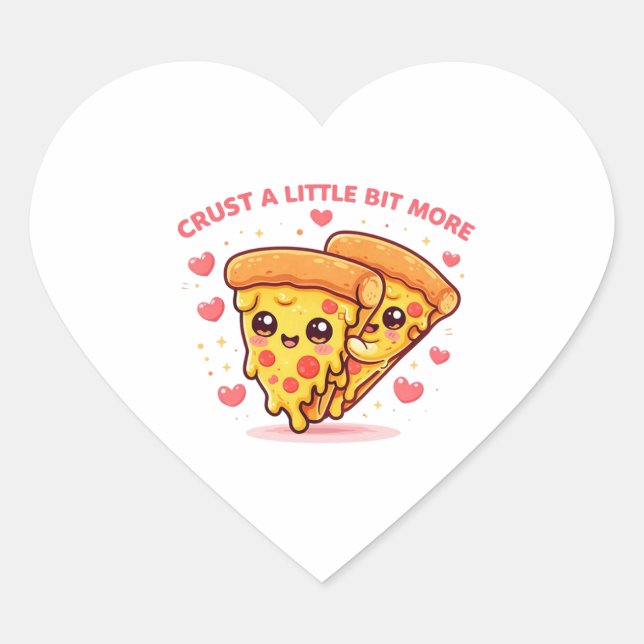 Cute Kawaii Pizza Sticker – Funny Pizza Lover Cart (Front)