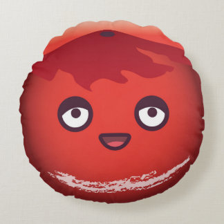 Cute Kawaii Planet Mars Round Pillow