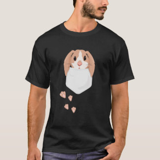 Cute Kawaii Pocket Bunny Egg Happy Easter Sunday T-Shirt