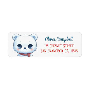 Cute Kawaii Polar Bear Christmas Personalized