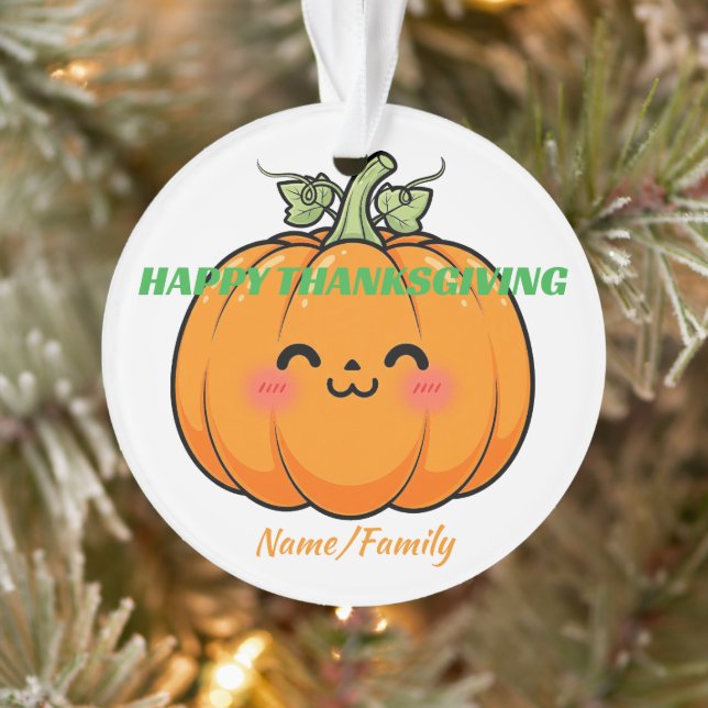 Cute Kawaii Pumpkin Face - Thanksgiving (Arbre)