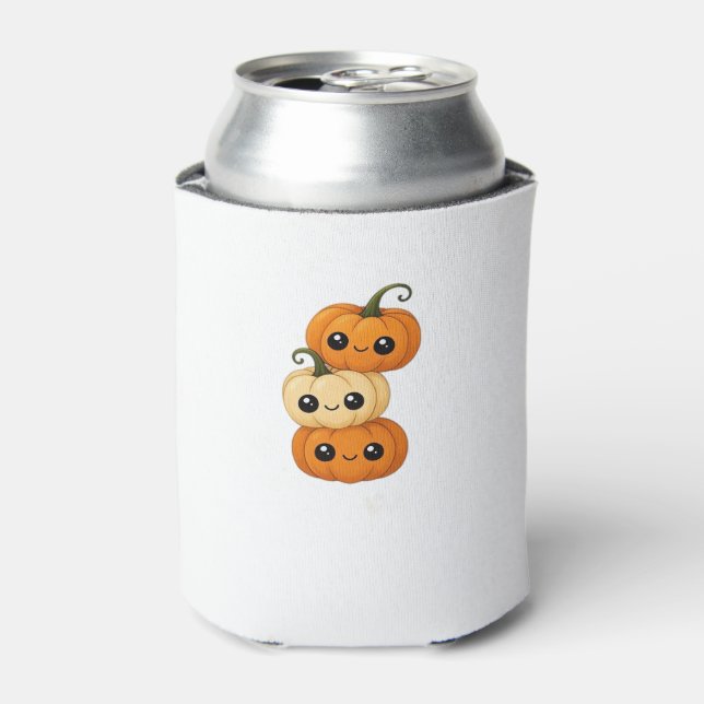 Cute kawaii pumpkin trio Classic T-Shirt.png Can Cooler (Can Front)