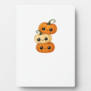 Cute kawaii pumpkin trio Classic T-Shirt.png Plaque