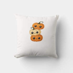 Cute kawaii pumpkin trio Classic T-Shirt.png Throw Pillow