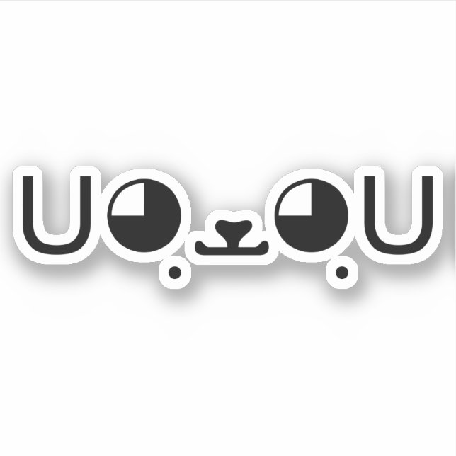 Cute Kawaii Puppy Dog Japanese Kaomoji Emoticon (Front)