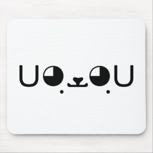 Cute Kawaii Puppy Dog Japanese Kaomoji Emoticon Mouse Pad