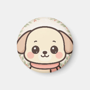 Cute Kawaii Puppy Face Magnet 