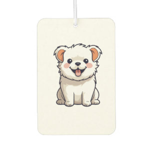Cute Kawaii Puppy Vinyl Sticker - Adorable Cartoon Air Freshener
