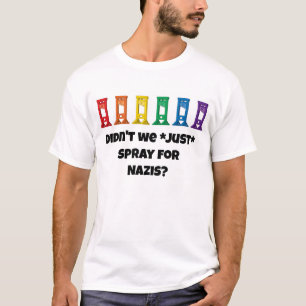Cute Kawaii Rainbow Guillotine Army White T-Shirt