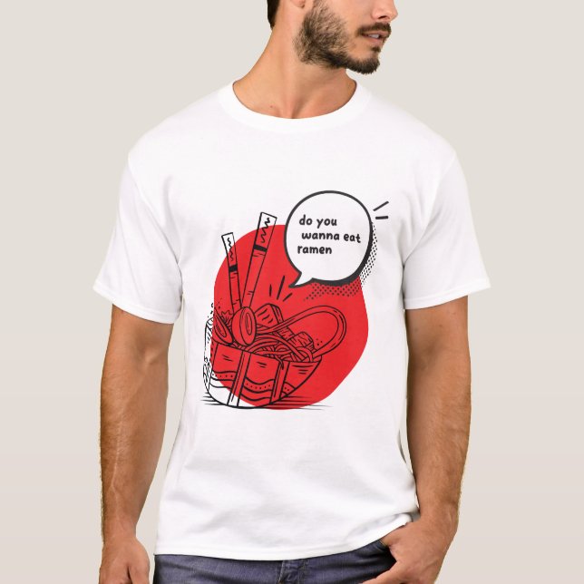Cute Kawaii Ramen - Funny Japanese Food  T-Shirt (Front)