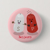 Cute kawaii salt and pepper shakers cartoon