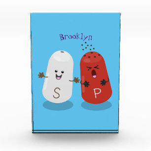 Cute kawaii salt and pepper shakers cartoon photo block