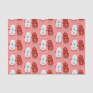 Cute kawaii salt and pepper shakers cartoon tissue paper