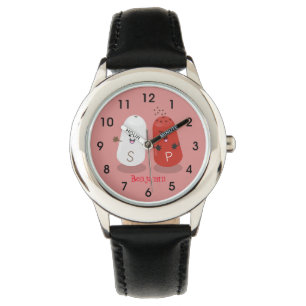 Cute kawaii salt and pepper shakers cartoon watch
