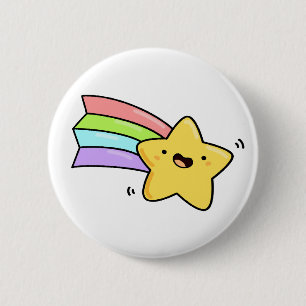 Cute Kawaii Shooting Star 2 Inch Round Button