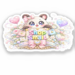 Cute Kawaii Shop Small Business Cat Pastel Pink Fl