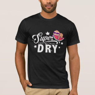 Cute Kawaii Sloth Laying On Watermelon Super Dry   T-Shirt