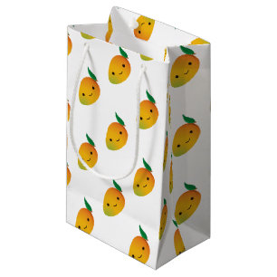 Cute Kawaii Smiling Mango Small Gift Bag