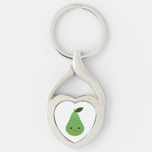 Cute kawaii Smiling Pear Keychain