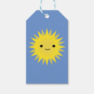 Cute Kawaii Smiling Sun Gift Tags