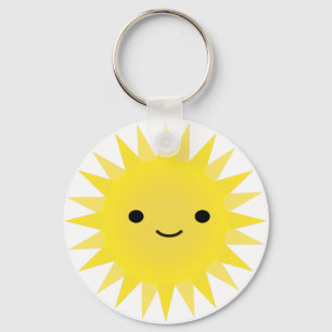 Cute Kawaii Smiling Sun Keychain