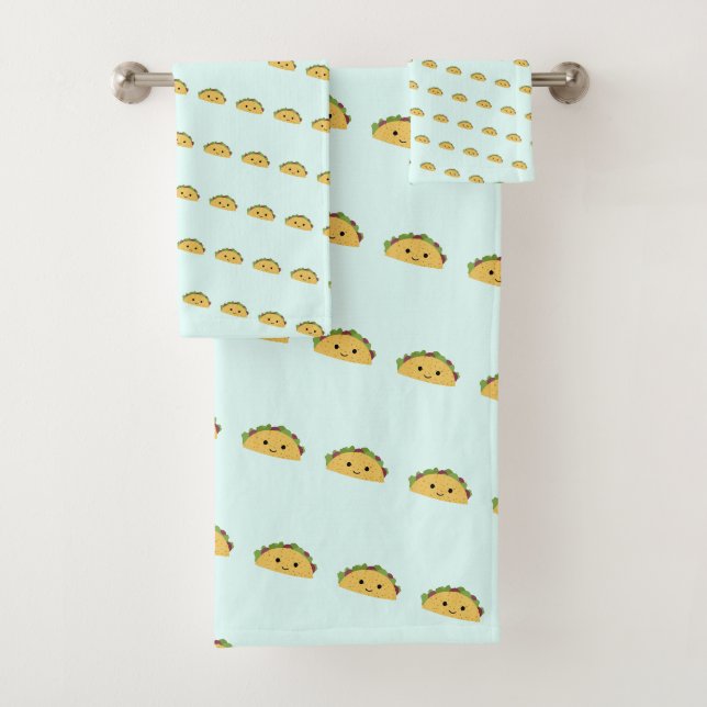 Cute Kawaii Smiling Taco Motif (En situation)
