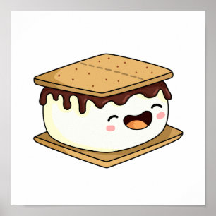 Cute Kawaii Smore Poster