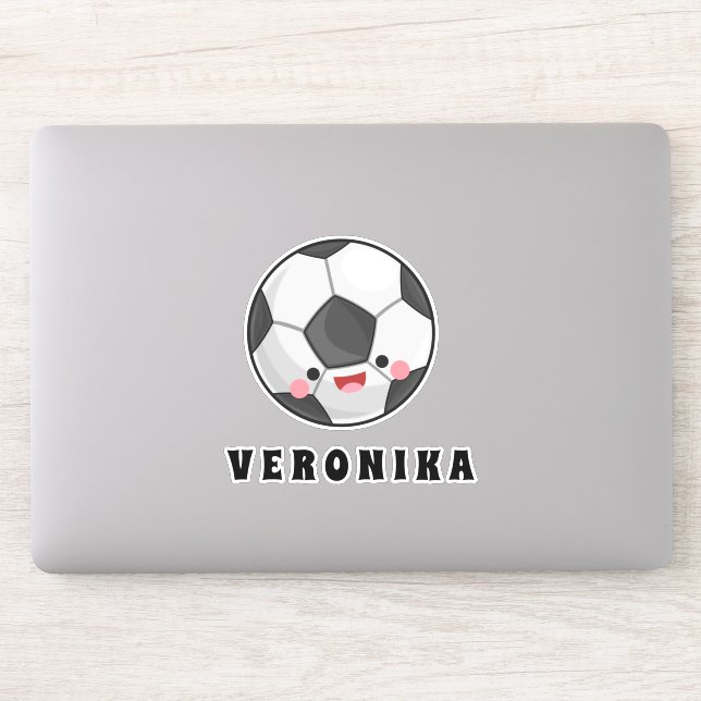 Cute Kawaii Soccer Ball & Girls Name Girly Sporty (Computer)