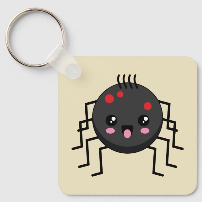 Cute Kawaii Spider Keychain (Front)