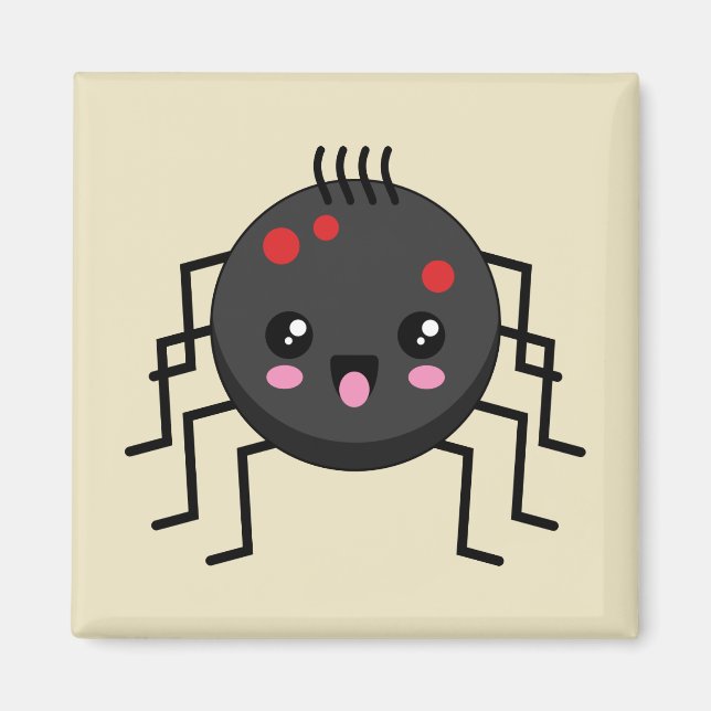 Cute Kawaii Spider Magnet (Front)