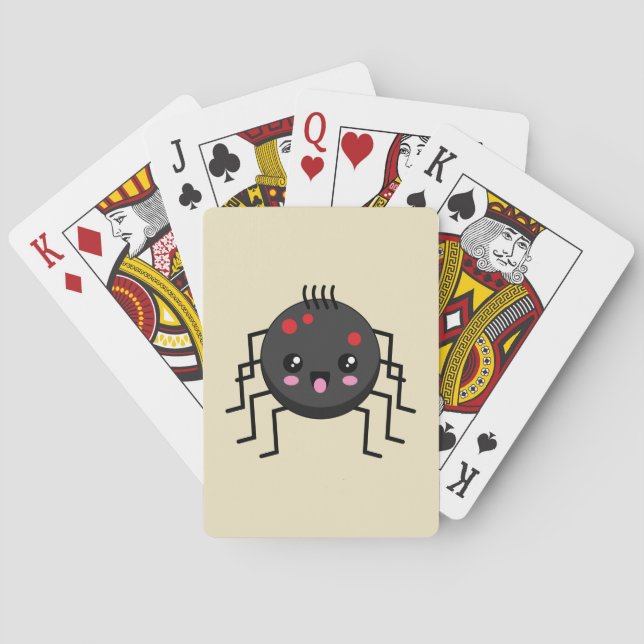 Cute Kawaii Spider Playing Cards (Back)