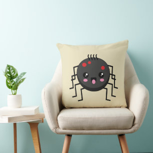 Cute Kawaii Spider Throw Pillow
