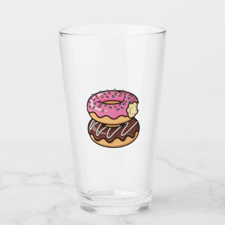 Cute Kawaii Stacked Donuts Illustration Glass