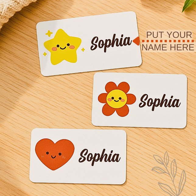 Cute Kawaii Star Flower Heart Personalized Name (Creator Uploaded)