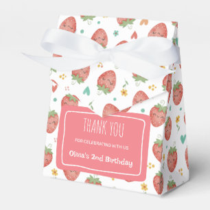 Cute Kawaii Strawberries Favor Box