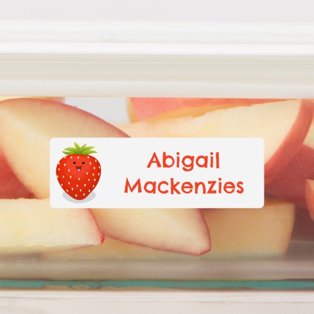 Cute kawaii strawberry cartoon personalized (Affixed)