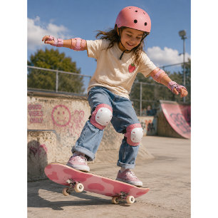 Cute Kawaii Strawberry Cow Pattern Skateboard