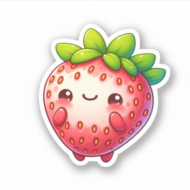 cute kawaii strawberry fruit (Front)