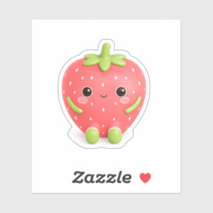 Cute Kawaii Strawberry Vinyl Sticker