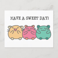 Cute Kawaii Style Cartoon Hamsters Custom
